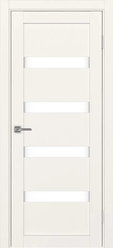 Двери в интерьере - Дверь Эко 505.12 бежевый, lacobel белый