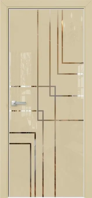 Двери в интерьере - Дверь Оникс Арт лакобель RAL 1015, зеркало №13