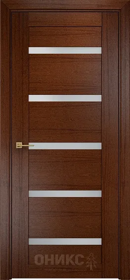 Двери в интерьере - Дверь Оникс Тектон 5 красное дерево с черной патиной, сатинат