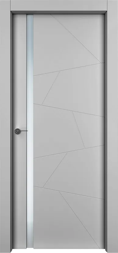 Двери в интерьере - Дверь Берген эмаль серая, триплекс, глухая