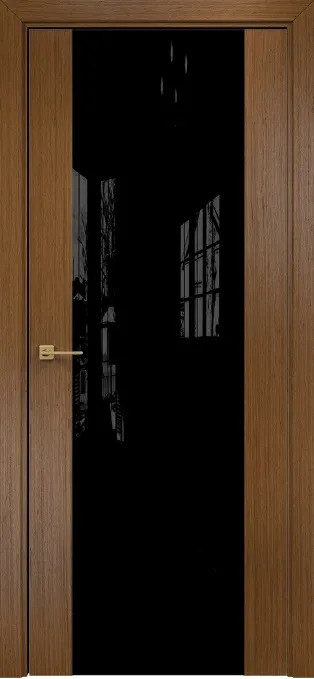Двери в интерьере - Дверь Оникс Парма 1 орех, глухая лакобель RAL 9005