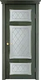 Схожие товары - Дверь Итальянская Легенда массив ольхи ОЛ55 зеленый с патиной серебро, стекло 55-8