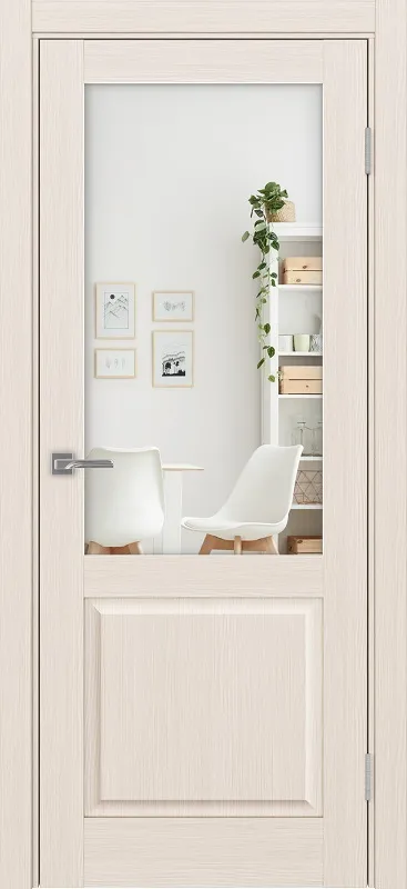 Двери в интерьере - Дверь Эко 602.21 ОФ3 ясень перламутровый, зеркало
