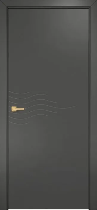 Двери в интерьере - Дверь Оникс Концепт №10 PVC серый, глухая
