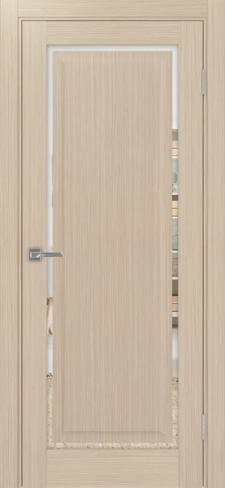 Двери в интерьере - Дверь Эко 601С.21 ОФ4 дуб беленый, зеркало