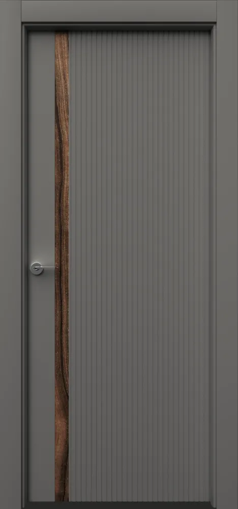 Двери в интерьере - Дверь Батис V-1 эмаль серая, глухая