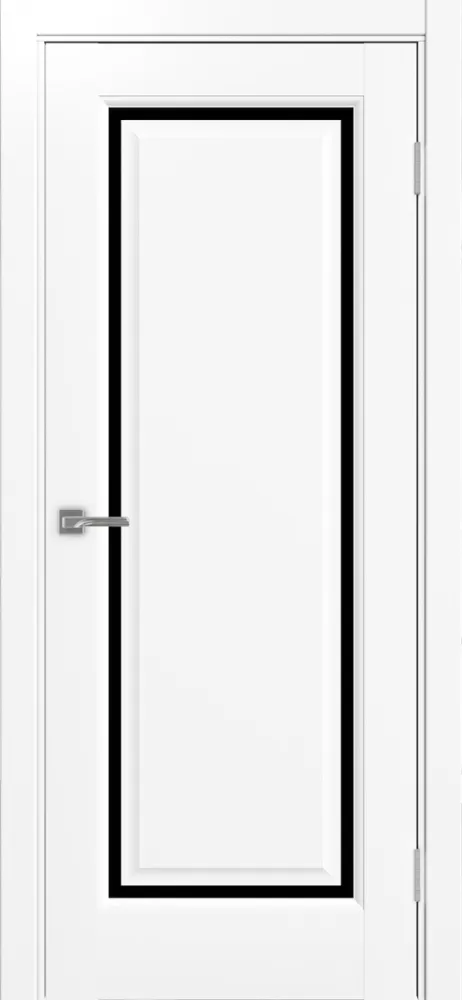 Двери в интерьере - Дверь Эко Neo 601С.21 белый снежный, lacobel черный