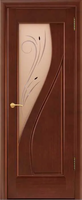 Двери в интерьере - Дверь Покровские двери Даяна анегри темный, стекло бронза с гравировкой АП-27