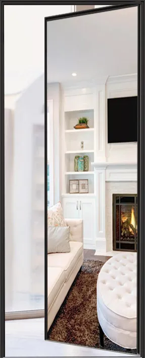 Двери в интерьере - Дверь скрытая зеркало/зеркало ИУ-42, AL black с 4-х сторон, revers 2,31 м