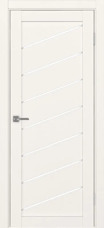 Двери в интерьере - Дверь Эко 508.112У бежевый, lacobel белый