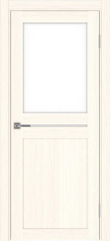 Двери в интерьере - Дверь Эко 520.221 ясень светлый, lacobel белый