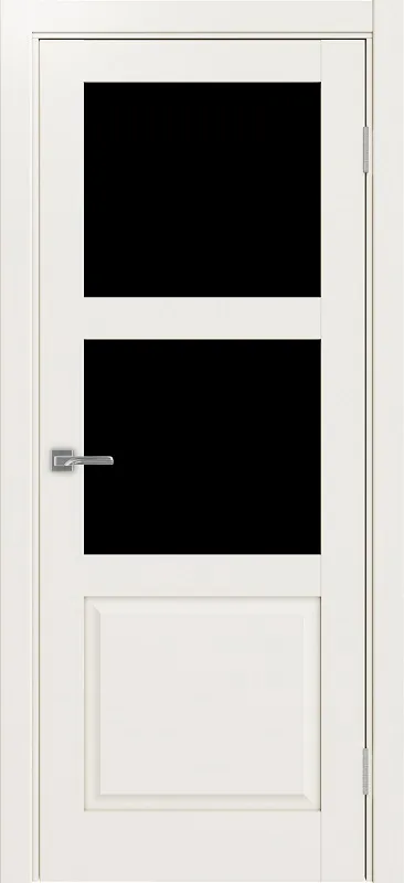 Двери в интерьере - Дверь Эко 630.221 ОФ3 бежевый, lacobel черный