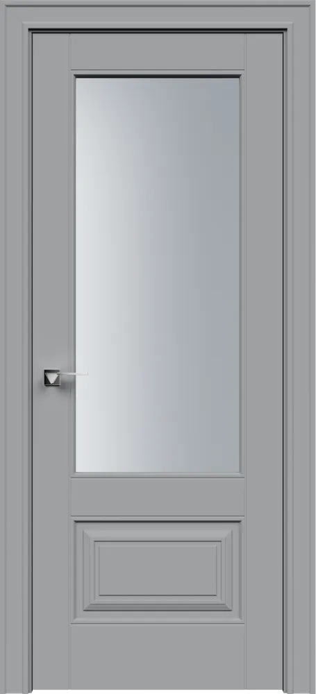Двери в интерьере - Дверь Делт-2с эмаль серая, сатинат