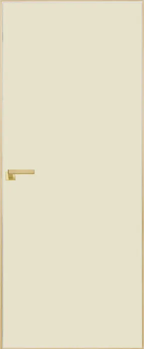 Двери в интерьере - Дверь скрытая ИУ-42 AL gold с 4-х сторон, эмаль белый шелк 2,0 м