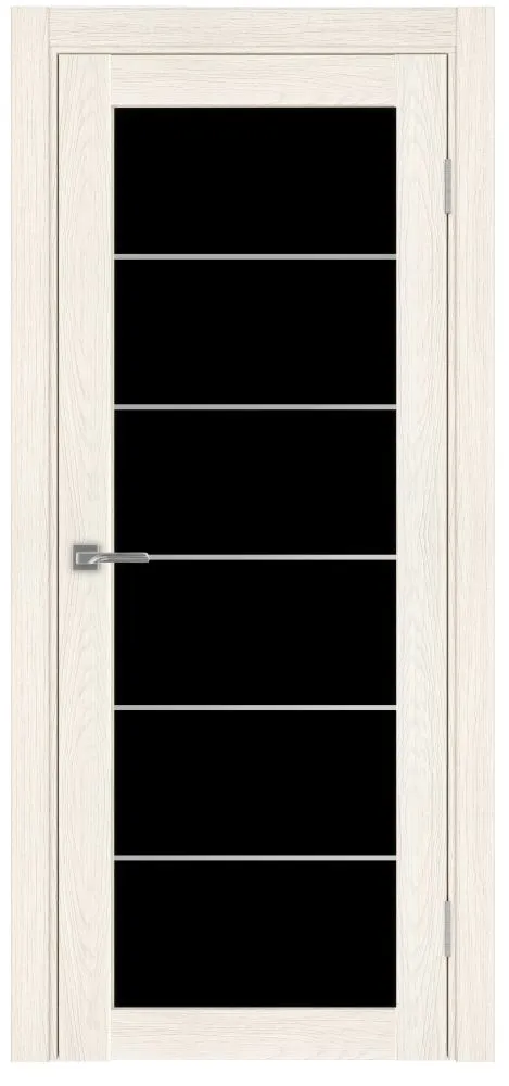 Двери в интерьере - Дверь Эко 501.2 АСС ясень светлый молдинг SC, lacobel черный