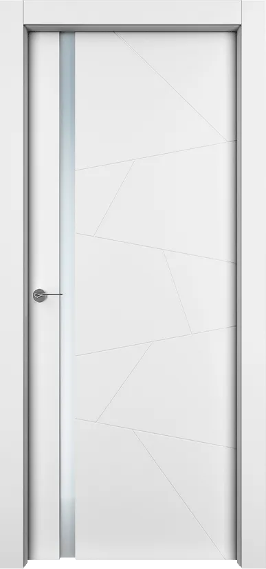 Двери в интерьере - Дверь Берген эмаль белая, триплекс, глухая