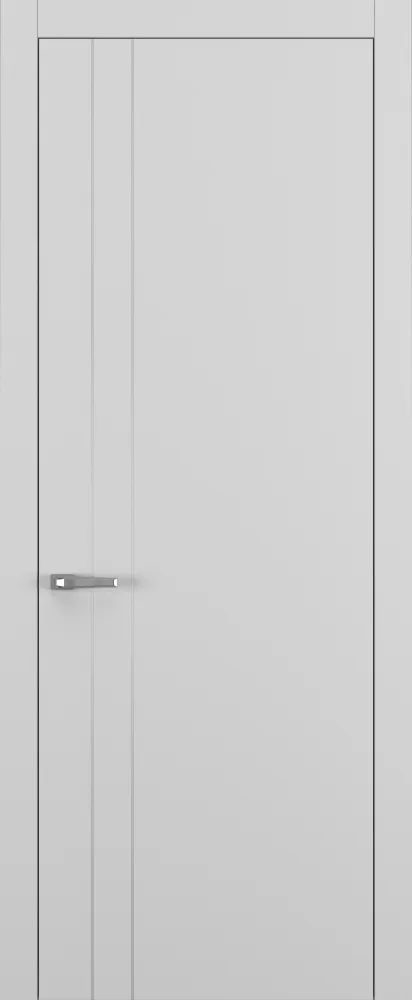 Двери в интерьере - Дверь Z K15 полипропилен серый, молдинг серебро, глухая