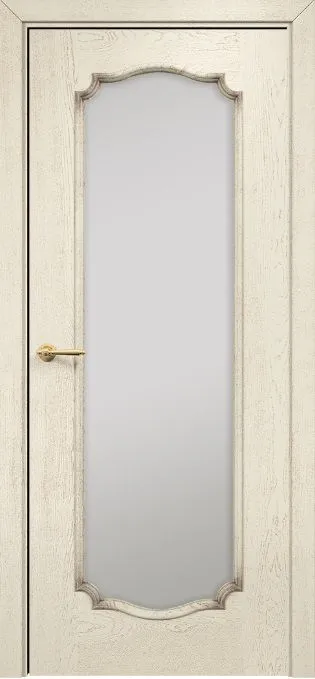 Двери в интерьере - Дверь Оникс Венеция 2 эмаль слоновая кость с патиной, сатинат