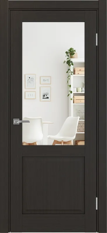 Двери в интерьере - Дверь Эко 602.21 ОФ3 венге, зеркало