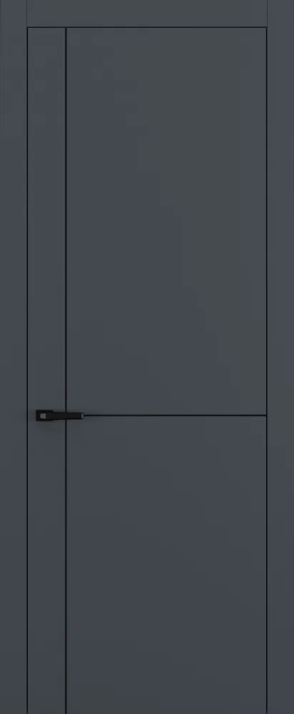 Двери в интерьере - Дверь Z K17 полипропилен  графит премьер, молдинг черный, глухая
