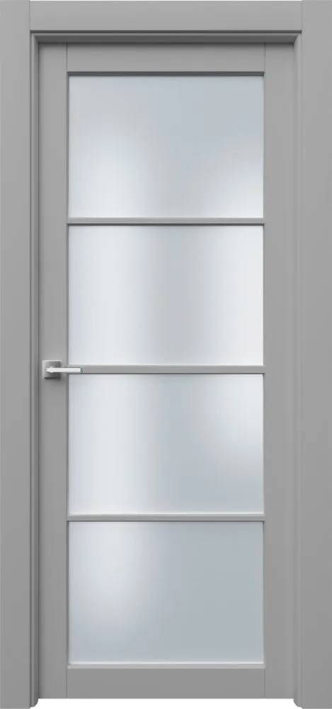 Двери в интерьере - Дверь ПарнР4с эмаль серая, сатинат