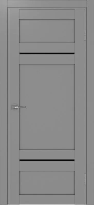Двери в интерьере - Дверь Эко 532.12121 серый, lacobel черный