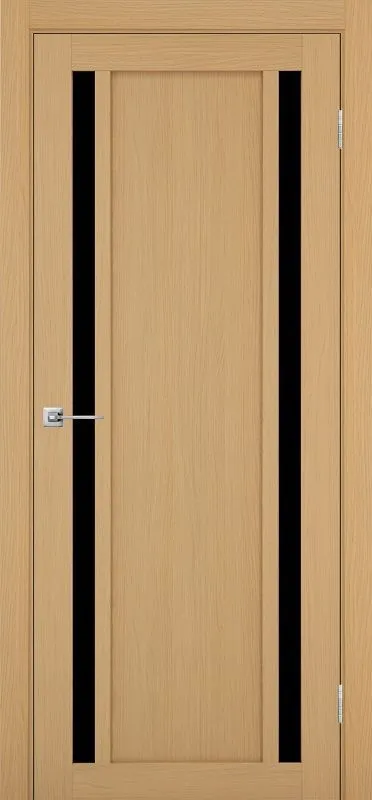 Двери в интерьере - Дверь Эко 522.212 ясень темный, lacobel черный