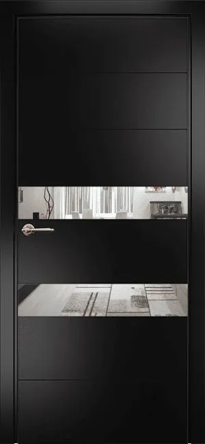 Двери в интерьере - Дверь Оникс Лайн эмаль черная, глухая