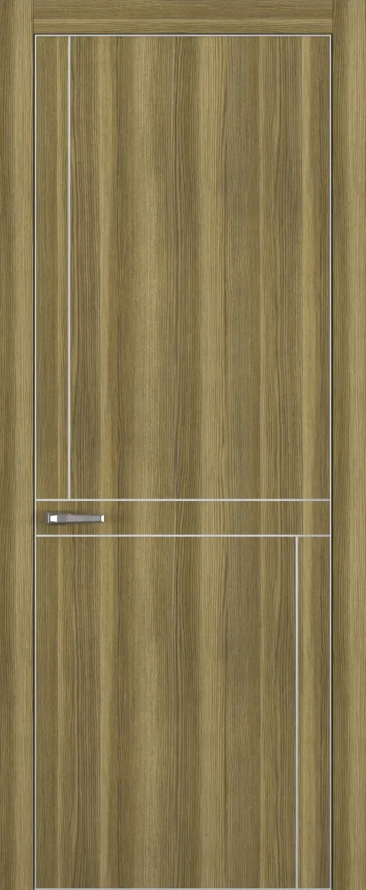 Двери в интерьере - Дверь Z K20 toppan дуб серый, ALU кромка хром, молдинг серебро, глухая