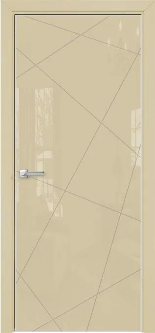 Двери в интерьере - Дверь Оникс Арт лакобель RAL 1015, гравировка №5