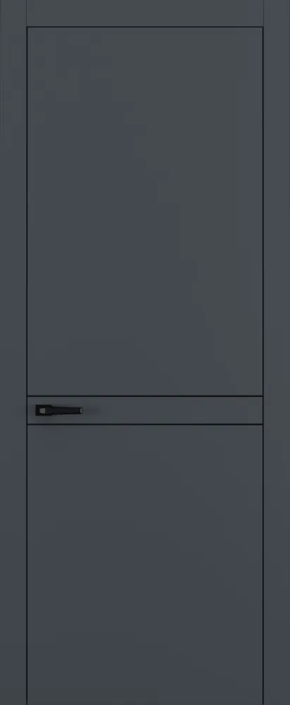 Двери в интерьере - Дверь Z K13 полипропилен  графит премьер, молдинг черный, глухая