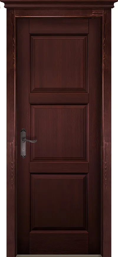 Двери в интерьере - Дверь ОКА браш массив сосны Турин махагон, глухая