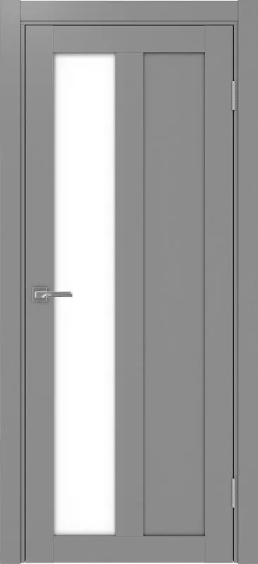 Двери в интерьере - Дверь Эко 521.21 серый, lacobel белый