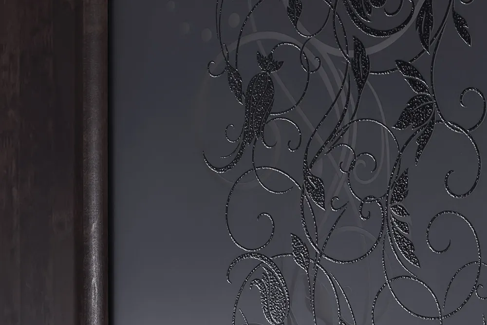 Дверь ОКА массив ольхи Витраж венге, стекло графит закаленное с наплавом. Фото №4