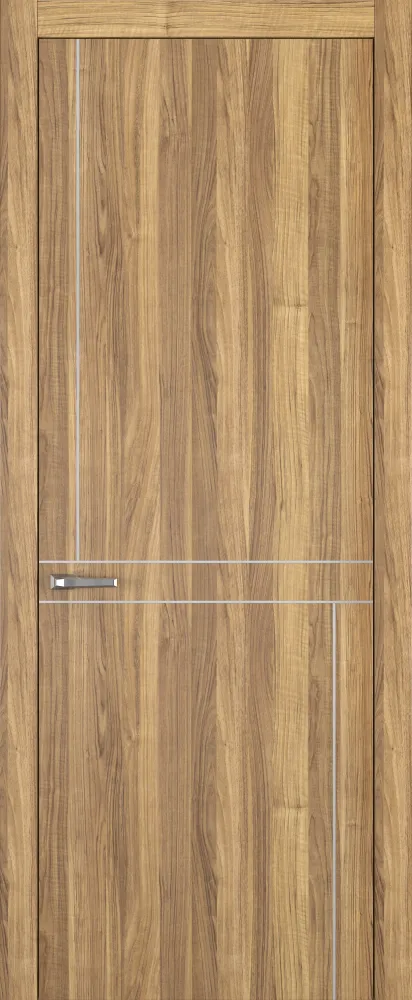 Двери в интерьере - Дверь Z K20 toppan орех грецкий, молдинг серебро, глухая