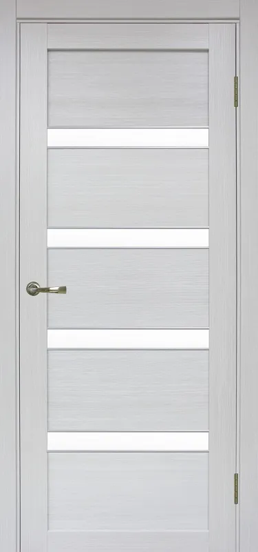 Двери в интерьере - Дверь Эко 505.12 АПС ясень серебристый молдинг SC, сатинат