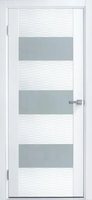 Дверь ZADOOR D3 бриз эмаль белая, стекло лакобель белое