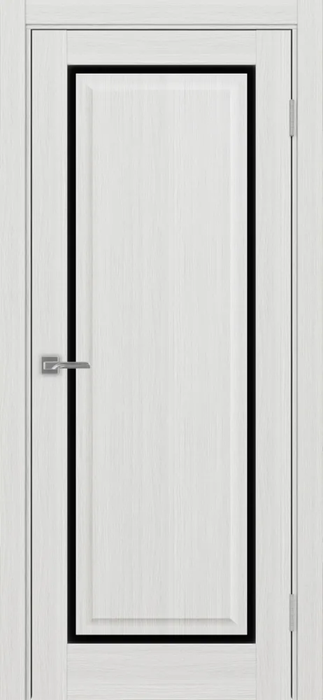 Двери в интерьере - Дверь Эко 601С.21 ОФ4 ясень серебристый, lacobel черный