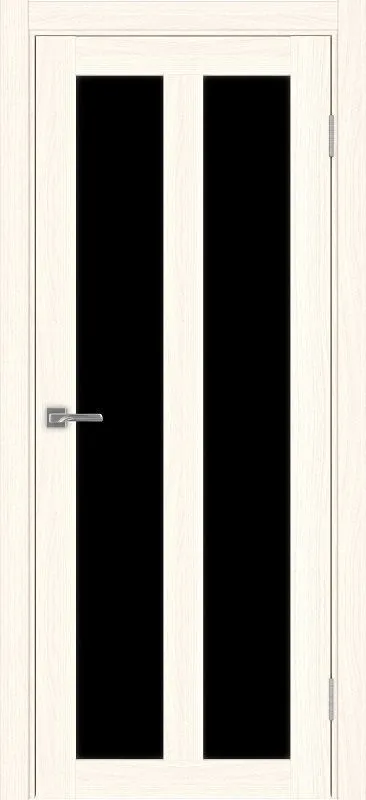 Двери в интерьере - Дверь Эко 521.22 ясень светлый, lacobel черный