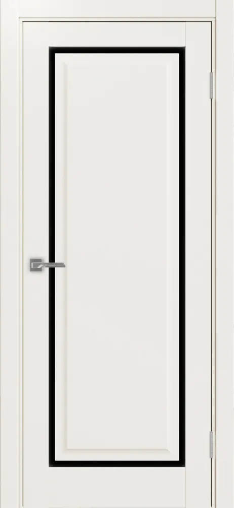 Двери в интерьере - Дверь Эко 601С.21 ОФ4 бежевый, lacobel черный