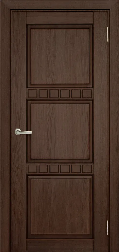 Двери в интерьере - Дверь Берест массив сосны Браво дуб, фреза кубик, глухая