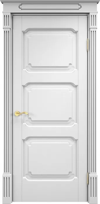 Дверь Итальянская Легенда массив ольхи ОЛ7.3 эмаль белая, глухая. Фото №2