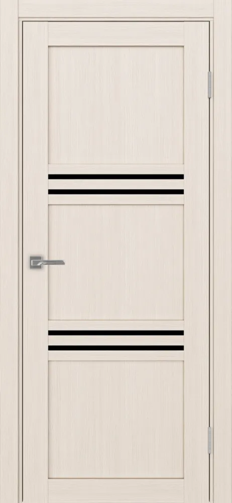 Двери в интерьере - Дверь Эко 553.12 ясень перламутровый, lacobel черный