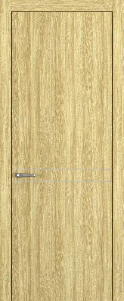 Двери в интерьере - Дверь Z K13 toppan дуб натуральный, молдинг серебро, глухая