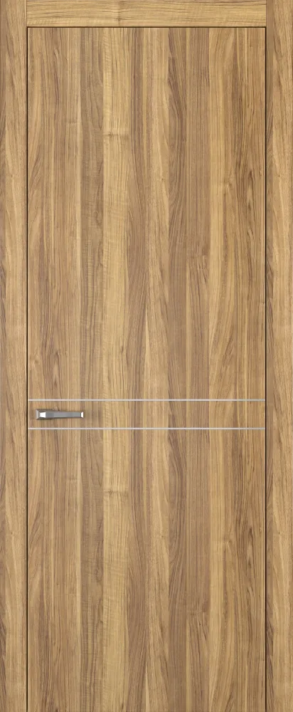 Двери в интерьере - Дверь Z K13 toppan орех грецкий, молдинг серебро, глухая