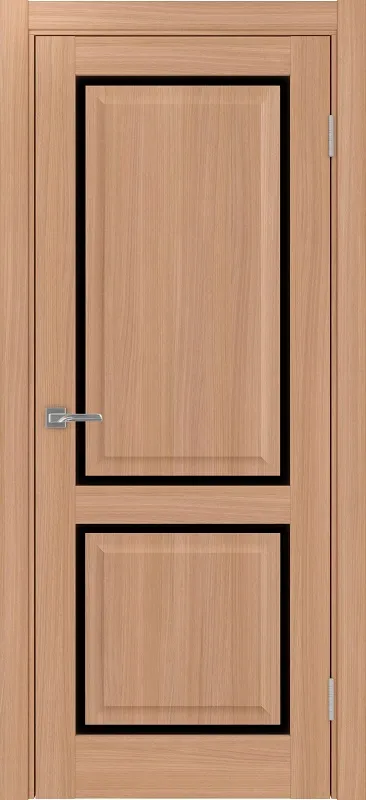 Двери в интерьере - Дверь Эко 602С.2121 ОФ4 ясень темный, lacobel черный