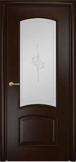 Дверь Оникс Прага палисандр, сатинат художественный Узор Эллипс