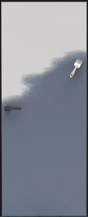 Двери в интерьере - Дверь скрытого монтажа грунт Бейзик 2,4 м АЛ кромка черная, 42 мм