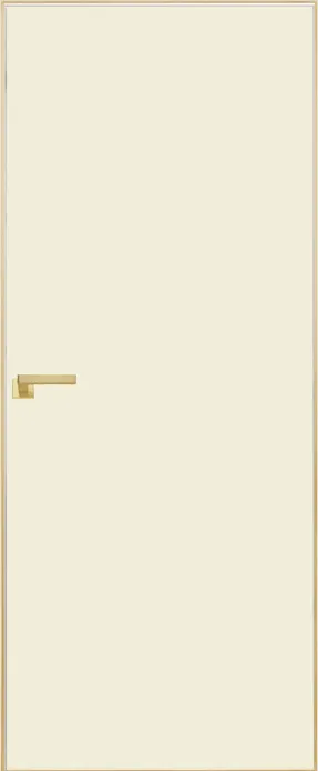Двери в интерьере - Дверь скрытая ИУ-42 AL gold с 4-х сторон, эмаль белый жемчуг 2,1 м