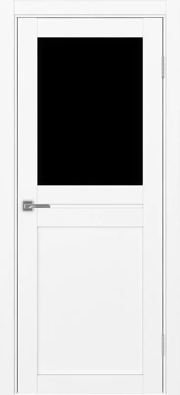 Двери в интерьере - Дверь Эко 520.211 белый снежный, lacobel черный